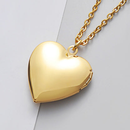 2 Peças/Lote Espelho Polido Aço Inoxidável Amor Coração Porta-Retrato 28.5*28.5mm DIY Pingente Colar Locket de Memória