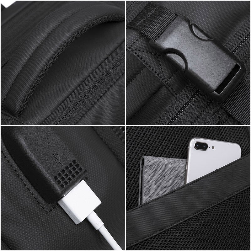 BANGE Mochila Expansível Masculina Impermeável Mochila para Notebook de 17.3 polegadas Masculina Grande Capacidade para Caminhada Viagem Mochilas Masculinas para Homens