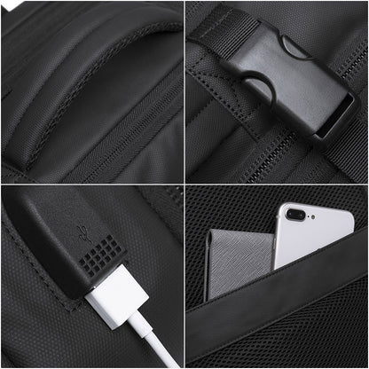BANGE Mochila Expansível Masculina Impermeável Mochila para Notebook de 17.3 polegadas Masculina Grande Capacidade para Caminhada Viagem Mochilas Masculinas para Homens