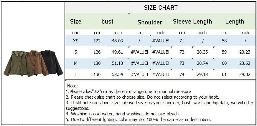 Autumn new European and American style hooded long sleeved lapel jacket single breasted trench coat short jacket