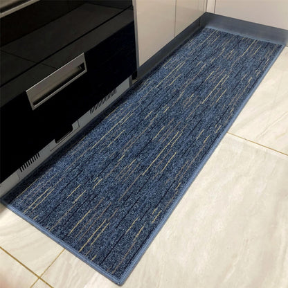 VIKAMA Striped Kitchen Mat Bathroom Non Slip Absorbent Runner Rug Durable Quick Dry Comfort Home Rug Home Decor