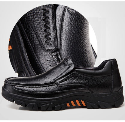 Genuine Leather Shoes Men Brogues Soft Cow Leather Men Casual Shoes New Male Footwear Black Brown Slip-on A2088