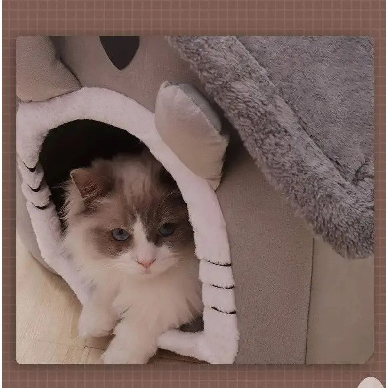 1 unidade de casinha de gatos e cachorros, casinha pequena para cachorro, uso geral nas quatro estações, pode ser desmontada e lavada, casinha de cachorro, suprimentos para animais de estimação, cama para animais de estimação