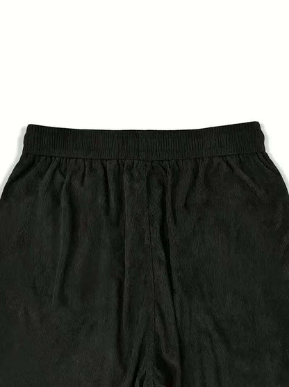 Men's corduroy loose European size hanging multi-functional casual straight leg pants, suitable for daily travel