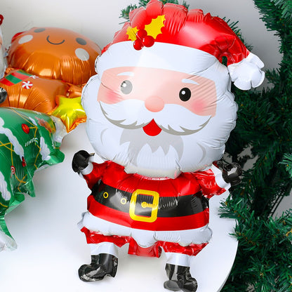 Christmas Santa Claus Gingerbread Man Xmas Tree Foil Balloons for Christmas Home Party Aluminum Film Balloon Decor Supplies