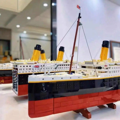 Compatível com 10294 Titanic Grande Navio de Cruzeiro a Vapor Decoração de Casa Montagem 9090 Peças Modelo Para Crianças Brinquedos Presentes