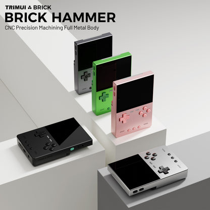 Metal Body Trimui Brick Hammer Console - 3.2" Ultra-Clear IPS Screen 3000mAh Open Source Handheld Retro Game Machine best Gift