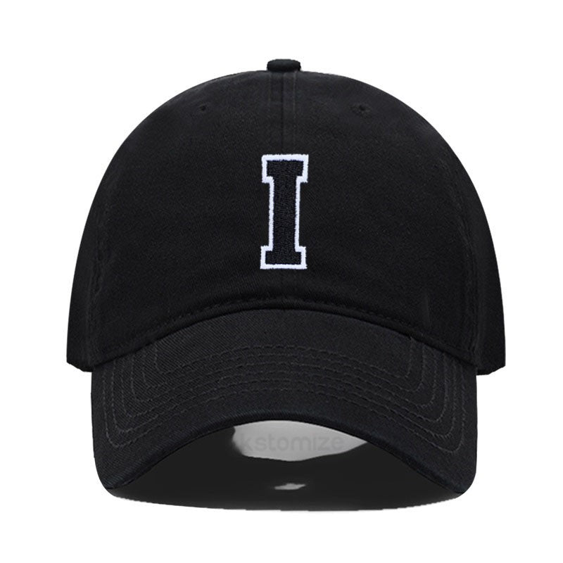 Initial Letter A-Z Embroider Baseball Cap For Men Womne High Quality Soft Cotton Fashion Team Sport Visors Snapback Caps