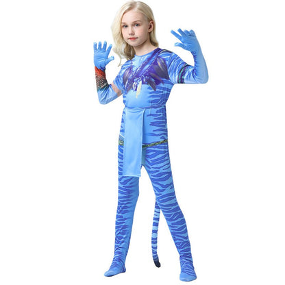 2026 Halloween Cosplay Avatar Costume Fire and Ashes Avatar3 Cosplay Hero One Piece Tight Fitting Clothing Na'vii Jumpsuit