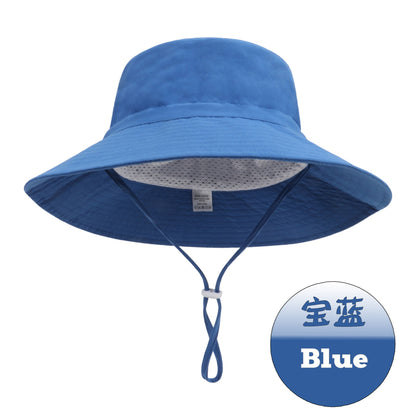 Summer big brim sun hat for child soft breathable basin cap for boys and girls outdoor bucket hat hat Fishing/Beach/Summer UV