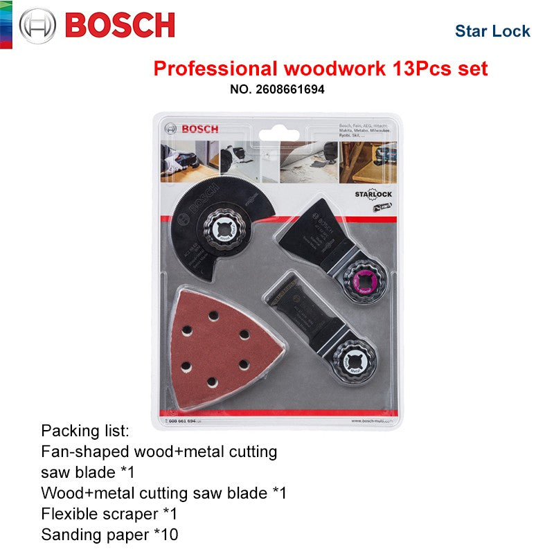 Lâmina de serra oscilante Bosch Starlock, conjunto de acessórios de lâminas de ferramentas multiuso oscilantes para ferramentas elétricas renovadoras da série Bosch Gop