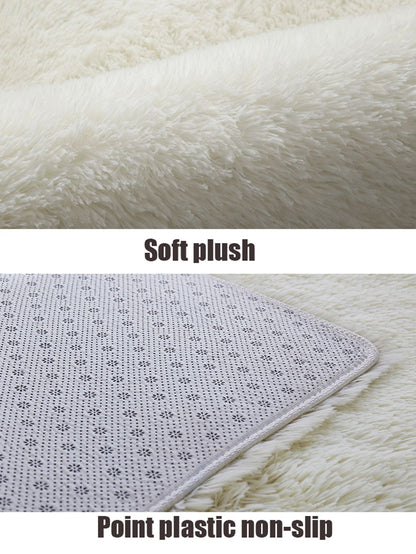 Pink Round Rug for Girls Bedroom,Fluffy Circle Area Rug for Kids Room,Furry Shaggy Carpet for Living Room100/120/140/160