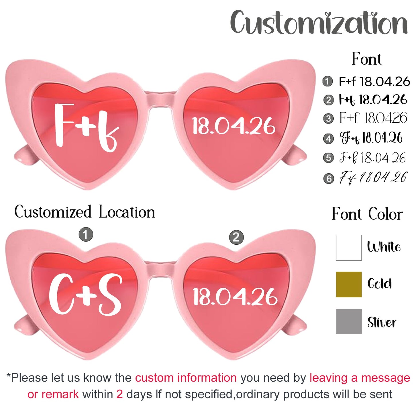 12-120Pcs Custom Wedding Sunglasses Personalised Heart Shaped Sunglasses Wedding Party Favors for Guest Date Initials Custom