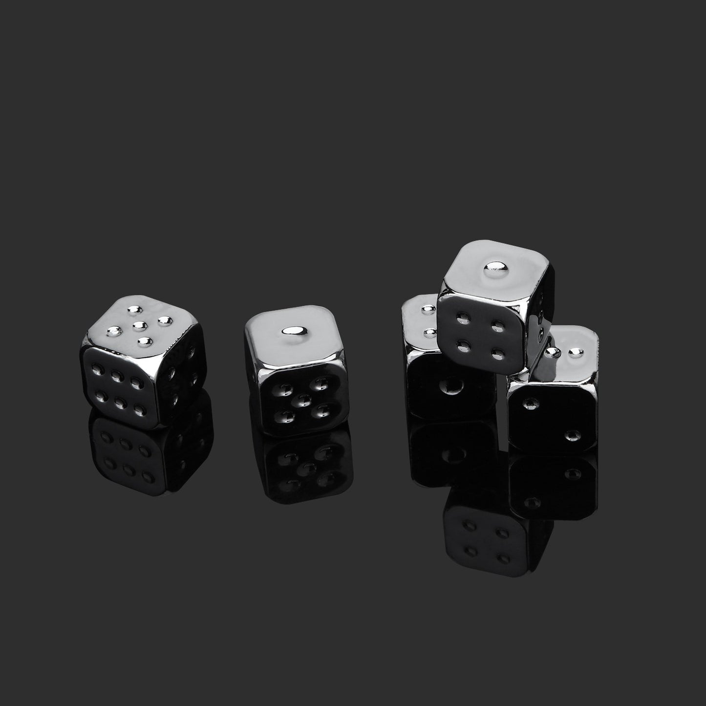 5PCS/1Set Metal Dice Golden/Silver/Bronze Funny Game Dice Six Sided Decider Board Game Acessorios 13mm
