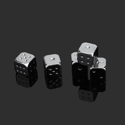 5PCS/1Set Metal Dice Golden/Silver/Bronze Funny Game Dice Six Sided Decider Board Game Acessorios 13mm