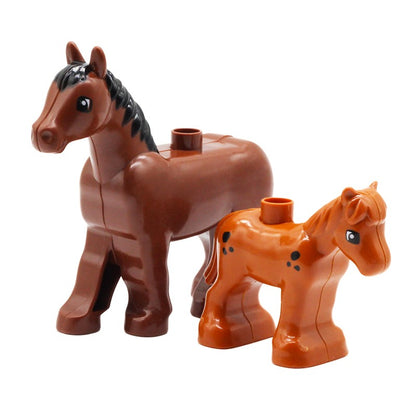Grandes Blocos de Montar Animais Acessórios Compatíveis com Conjuntos de Tijolos de Zoo Dinossauro Criatividade Brinquedos DIY para Crianças Presente