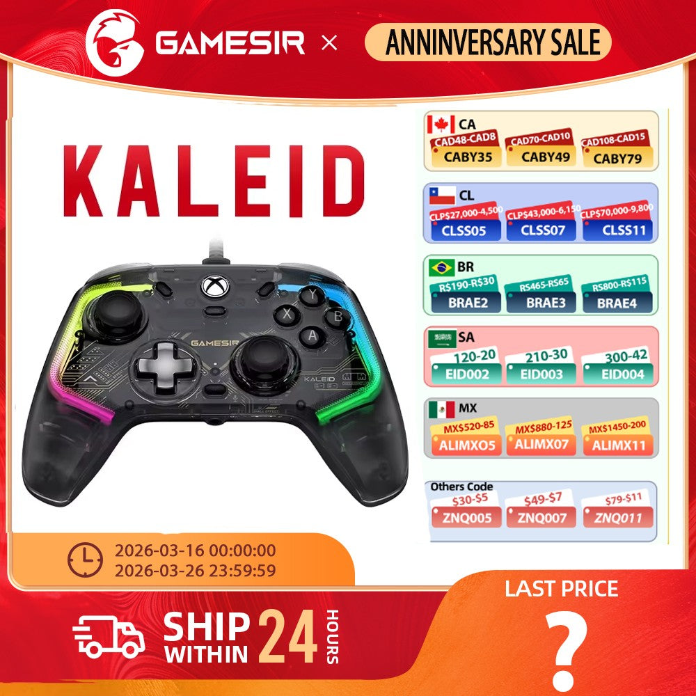 GameSir Kaleid Flux Xbox Gaming Controller Wired Gamepad with Hall Effect for Xbox Series S, Xbox Series X, Xbox One PC Steam