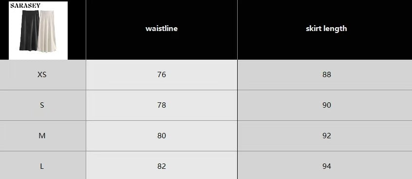Women 2025 Satin Black Skirt Women High Waist Long Skirts for Women Summer White