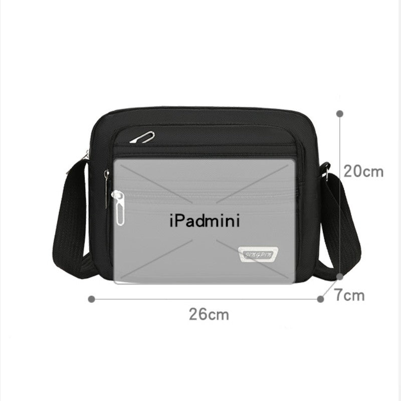 Large Capacity Casual Crossbody Bag - Adjustable Shoulder Strap, Multiple Zipper Compartments, Travel Shopping and Daily Use