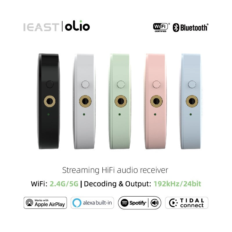 Olio-AirPlay2 Wireless WiFi Bluetooth Audio Receiver Player, Qplay Music Box, Alexa, Siri,Google ,Assistant,AmazonMusic, Tidal