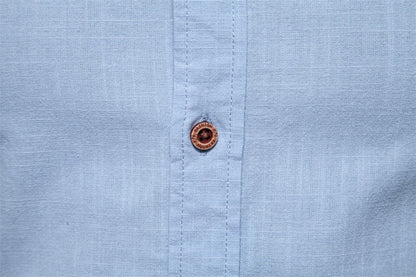 AIOPESON 100% Cotton Social Shirt Men Solid Color Long Sleeve High Quality Brand Shirt for Men Spring Stand Casual Men's Shirts