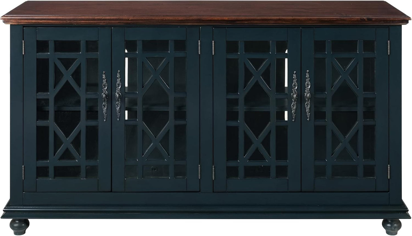"Elegant TV Stand - 63" W x 35" H Slim Media Console, Modern Design for Living Room & Bedroom";;VERDADEIRO;;"Antique Black