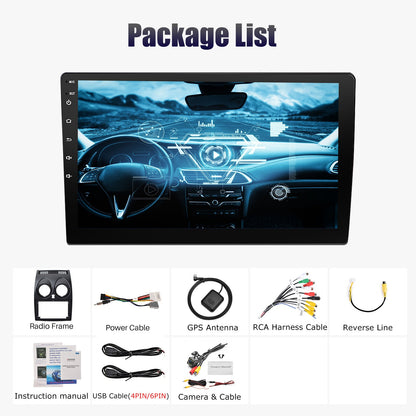 Rádio automotivo ESSGOO para Nissan Qashqai J10 2008 - 2013 Wireless Carplay Android Auto 2 Din GPS Navegador Wi-Fi FM BT Som Automotivo