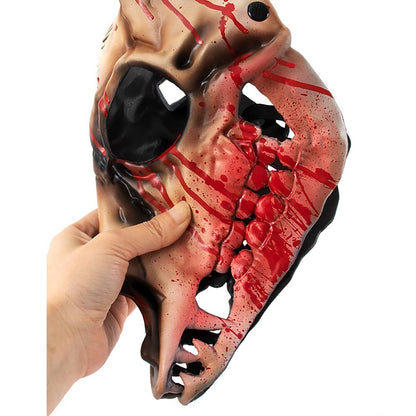 Demon Wendigo Elk Mask Cosplay Gothic Headpiece Animal Antlers Horn Bone Masks Halloween Carnival Purim Party Costume Props