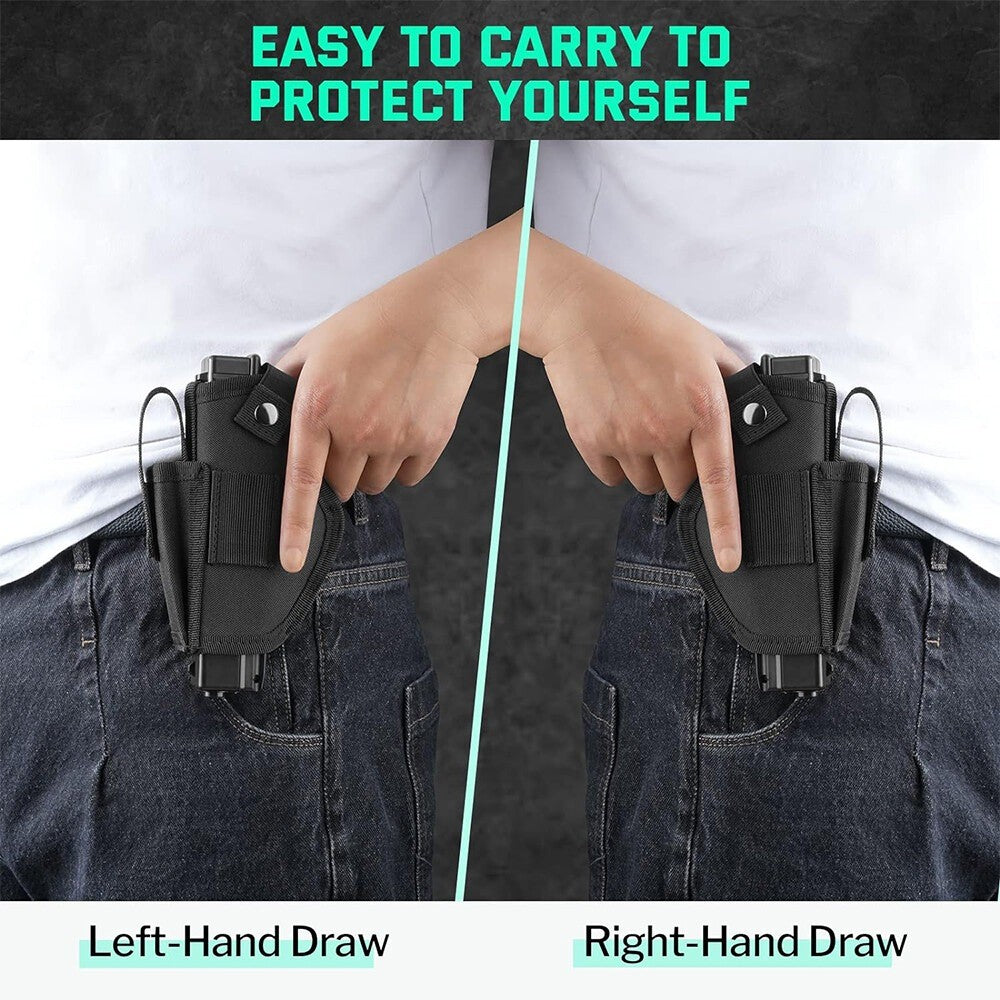 Coldre de Arma de Porte Velado Tático Pistola Ambidestro IWB OWB Universal