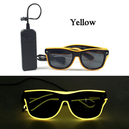 Led Luminous Glasses Bar Masquerade Concert Rave Goggles Rainbow Space Robot Futuristic Led DJ LIGHT Glasses Star Y2k Glasses