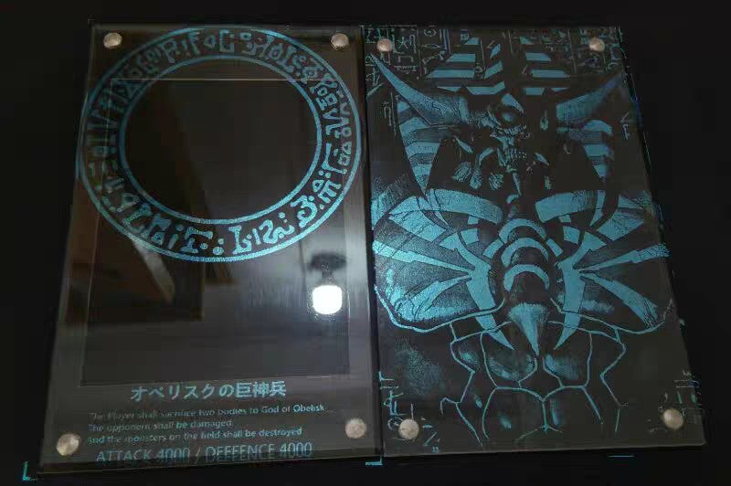 Yu-Gi-Oh Anime Personagem Card Brick Deus Egípcio O DRAGÃO ALADO DE RA Acrílico Banhado a Ouro Brick Cartas de Exibição Não Incluídas