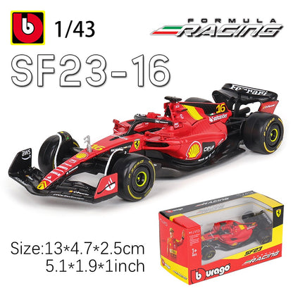 Bburago 1:43 F1 Aston Martin Aramco F1 Team AMR23 2023 #14 Alonso #18 Stroll Carro de Liga Metálica Modelo Fundido Colecionável