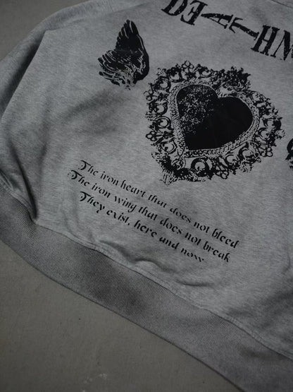 Autumn and winter fashion figure pattern wing letter fleece men hoodie American street hip-hop clothing couple casual sportswear