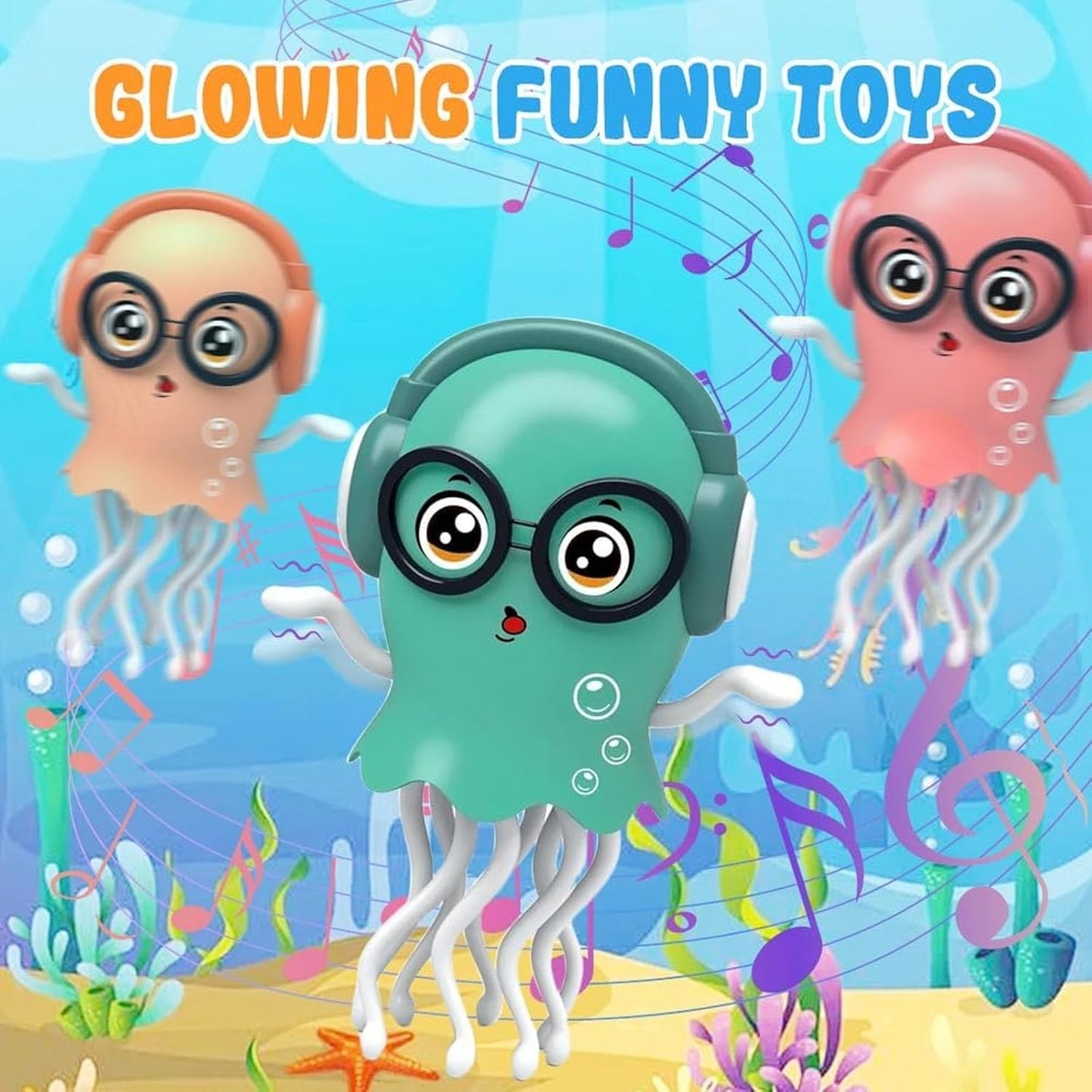 Brinquedo de bebê água-viva dançante, novos brinquedos infantis, água-viva luminosa que anda com música