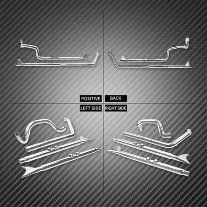 Motorcycle Chrome Dual Exhaust System For Harley Softail Breakout FXSB 2013-2016 Fatboy FLSTF 2005-2017 Night Train FXSTB 07-09