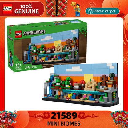Blocos de Montar Lego My World Série 21589 Mini bioma brinquedo de montar de blocos para meninos e meninas presente infantil