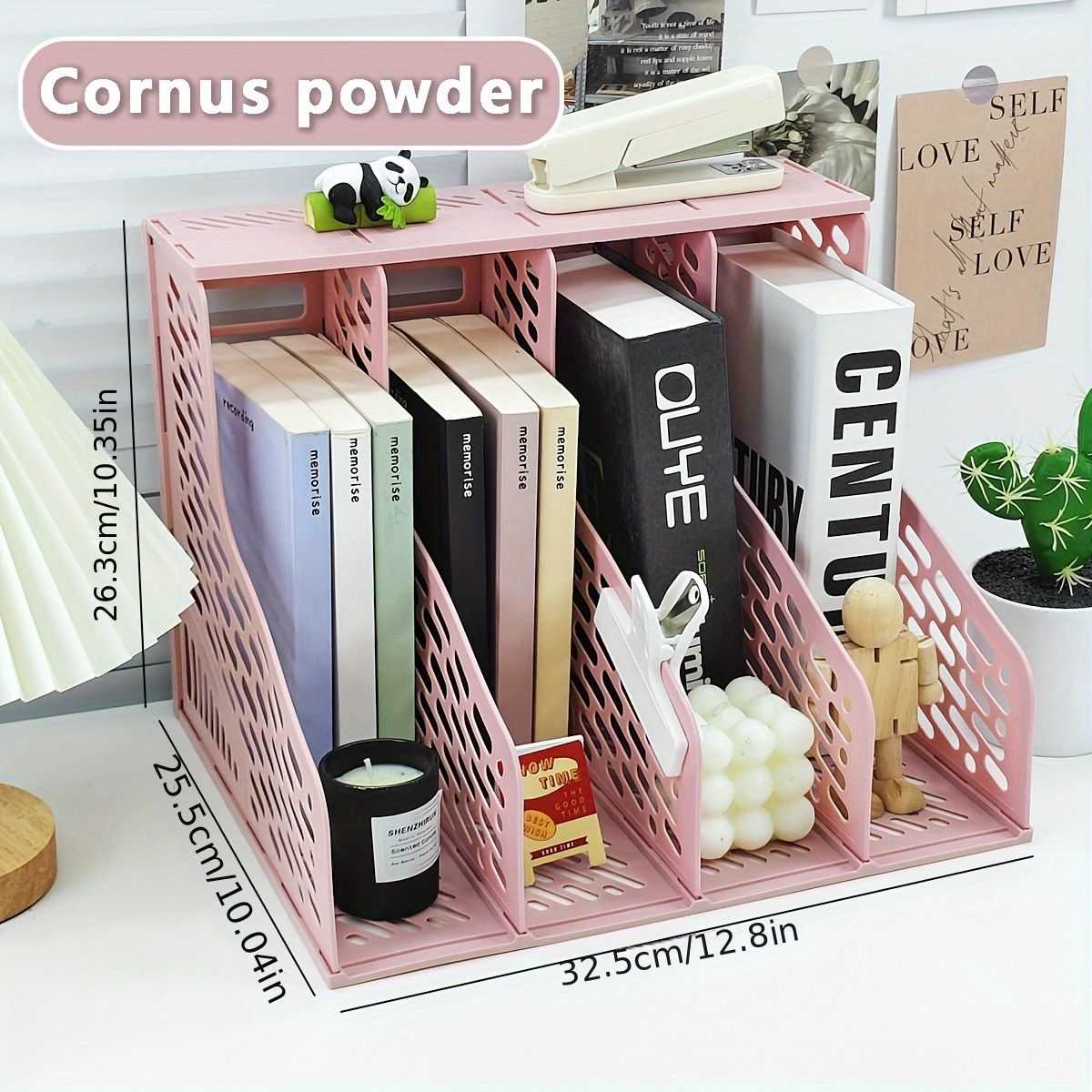 4-Tier Desktop Document Organizer with Open Grid Design - Heavy-Duty file holder, Space-Saving Vertical Organizer for Home Offic