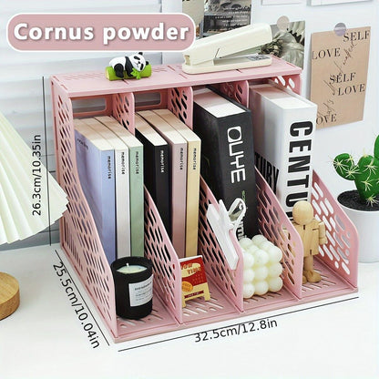 4-Tier Desktop Document Organizer with Open Grid Design - Heavy-Duty file holder, Space-Saving Vertical Organizer for Home Offic