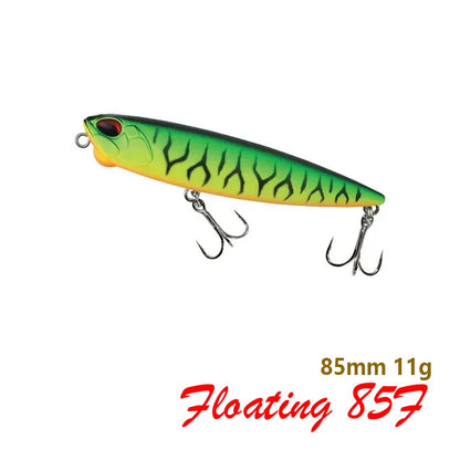 Isca de Pesca Lápis Flutuante 85mm 11g Topwater Walking the Dogs Isca Artificial Rígida Wobbler para Perca e Lúcio de Água Doce