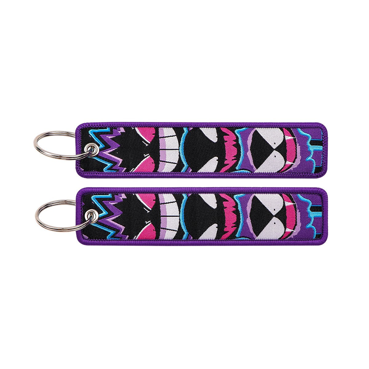 Japanese Anime Elf Monsters Keychain for Cars Backpack Key Holders Embroidery Keyrings Key Tag Jet Tag Accessories Gifts 1pcs