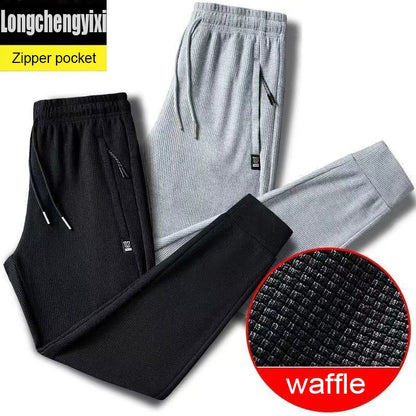 Winter Warm Lambswool Sweatpants Men's Plush Thicken Casual Joggers Trousers Male Fashion Loose Soft Waterproof Cargo Down Pants