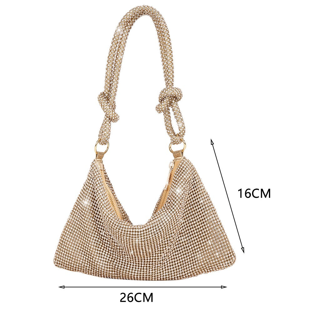 Women Shiny Rhinestone Dinner Bag New Party Wedding Purses 2023 Luxury Full-Diamond Ladies Handbag Designer Sparkly Evening Bags