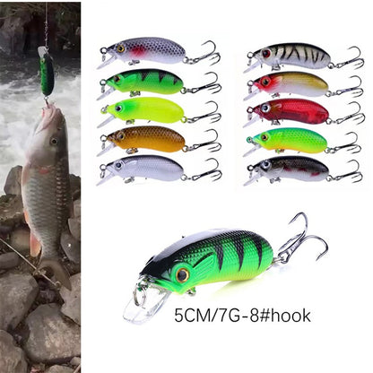 Kit de Iscas Artificiais para Pesca - Crankbait, Minnow, Popper, Pencil, Swimbait, Wobblers e Bionic Crank - Terno de Pesca