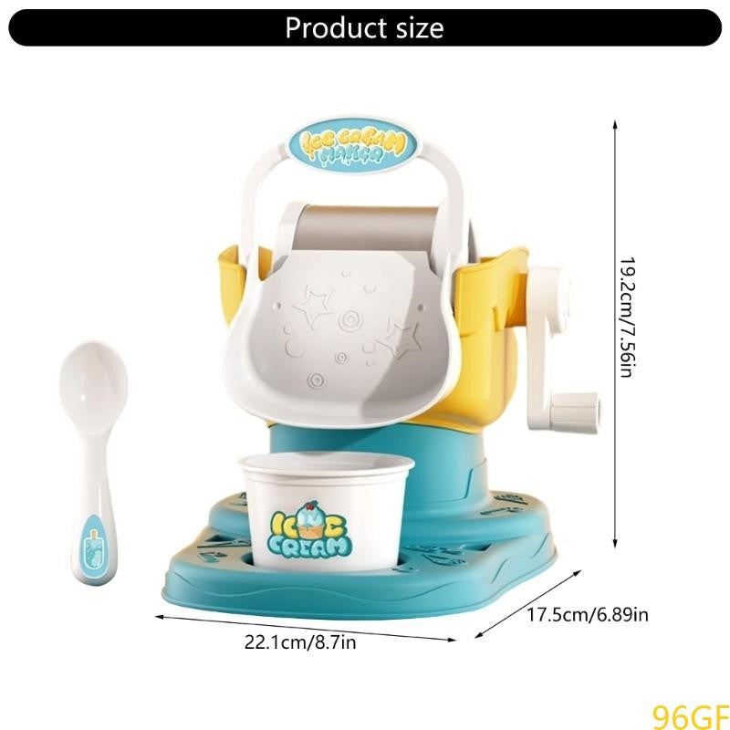 96GF Máquina de Sorvete Manual para Sobremesas Congeladas Caseiras Brinquedo Criativo de Cozinha Educacional para Crianças