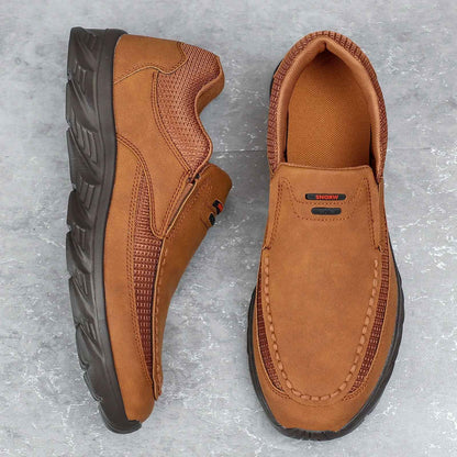 Men Leather Casual Shoes Breathable Loafers Men Sneakers 2024 New Male Comfortable Leather Flat Footwear Sneakers Men Shoes