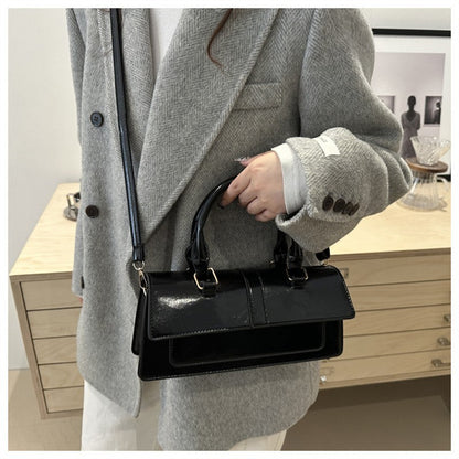 High Quality PU Leather Handbag Purse Women's Bag Solid Color Shoulder Crossbody Bags Lady Messenger Small Tote for Women Girls