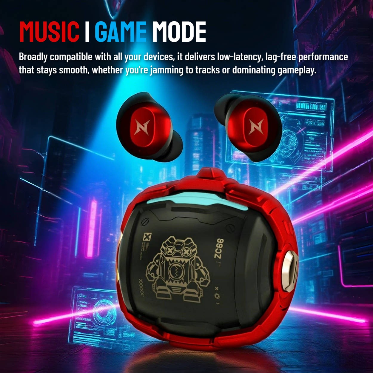Zombiescat B12 TWS Wireless Earbuds Invisible in-Ear Bluetooth 5.4 Earphones Rotating Flip-Top Design Bluetooth Sports Headphone