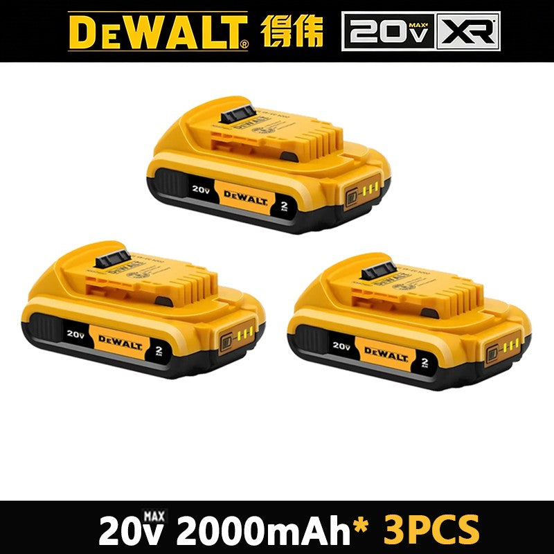Bateria Dewalt 20V 100% Genuína, Bateria Recarregável de Íon de Lítio 2AH 5AH 6AH, Bateria de Substituição para Ferramentas Elétricas Dewalt DCB200