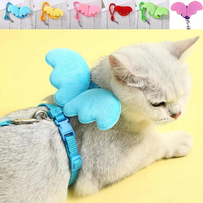 Cute Wing Duck Leash Pet Cat Harness Safety for Puppy Dog Kitten Adjustable Walking Towing Rope Pet Supplies, Small Animals