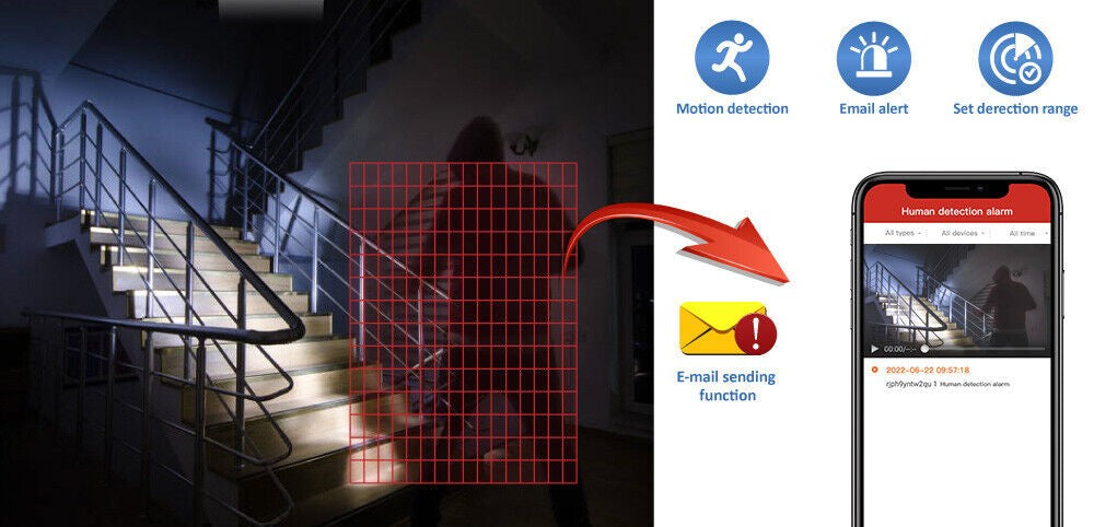Jennov Outdoor/Indoor Security Cameras 2K HD Wireless WiFi Color Night Vision IP66 Waterproof Pet Dog Cat Baby Monitor Camera
